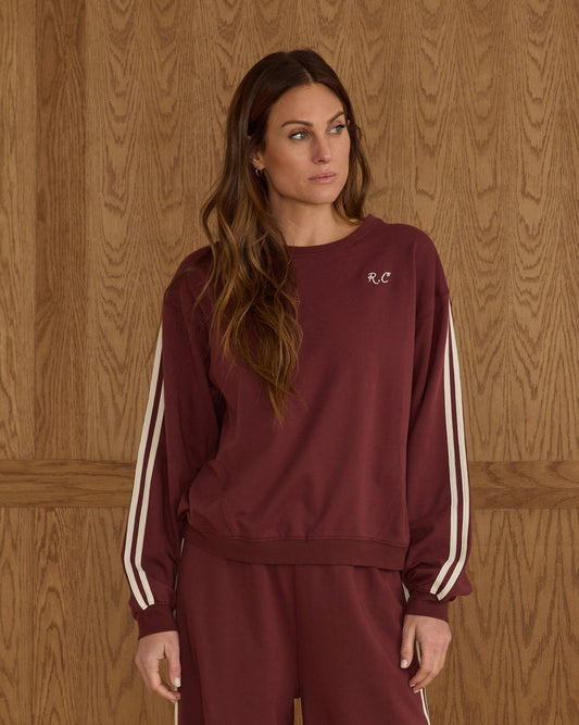 Oversized Sweatshirt | Burgundy | Rylee & Cru