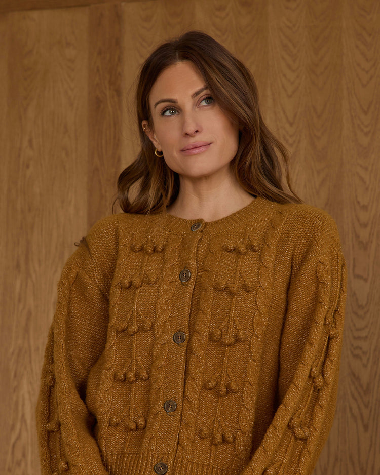 Bobble Cardigan | Golden | Rylee & Cru