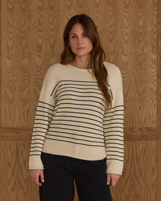 Jacques Sweater | Black Stripe | Rylee & Cru