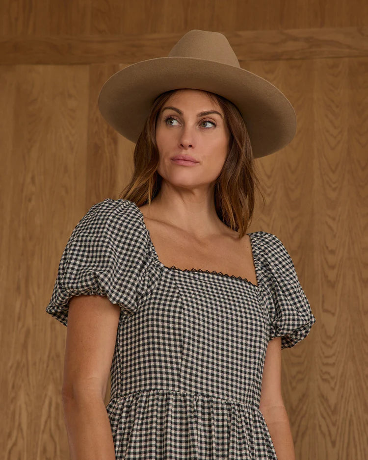 Chiara Dress | Black Gingham | Rylee & Cru