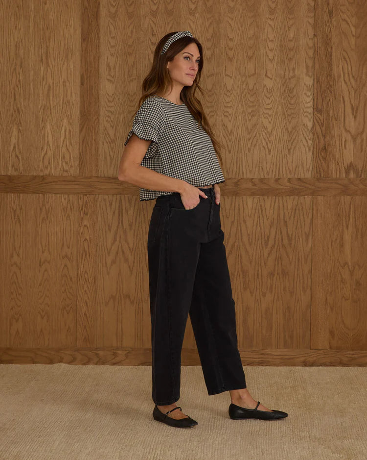Barrel Denim | Washed Black | Rylee & Cru