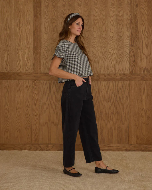 Barrel Denim | Washed Black | Rylee & Cru