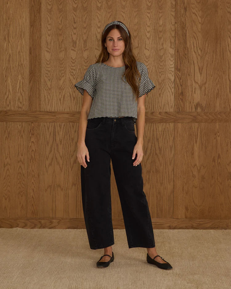 Barrel Denim | Washed Black | Rylee & Cru