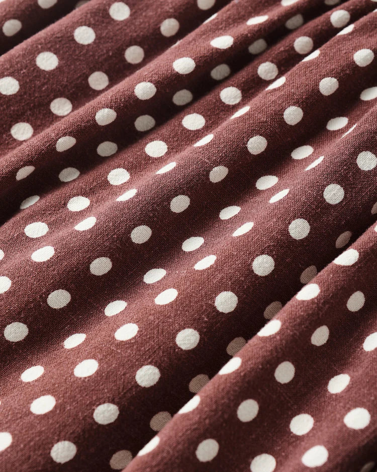 Jane Dress | Chocolate Polka Dot | Rylee & Cru