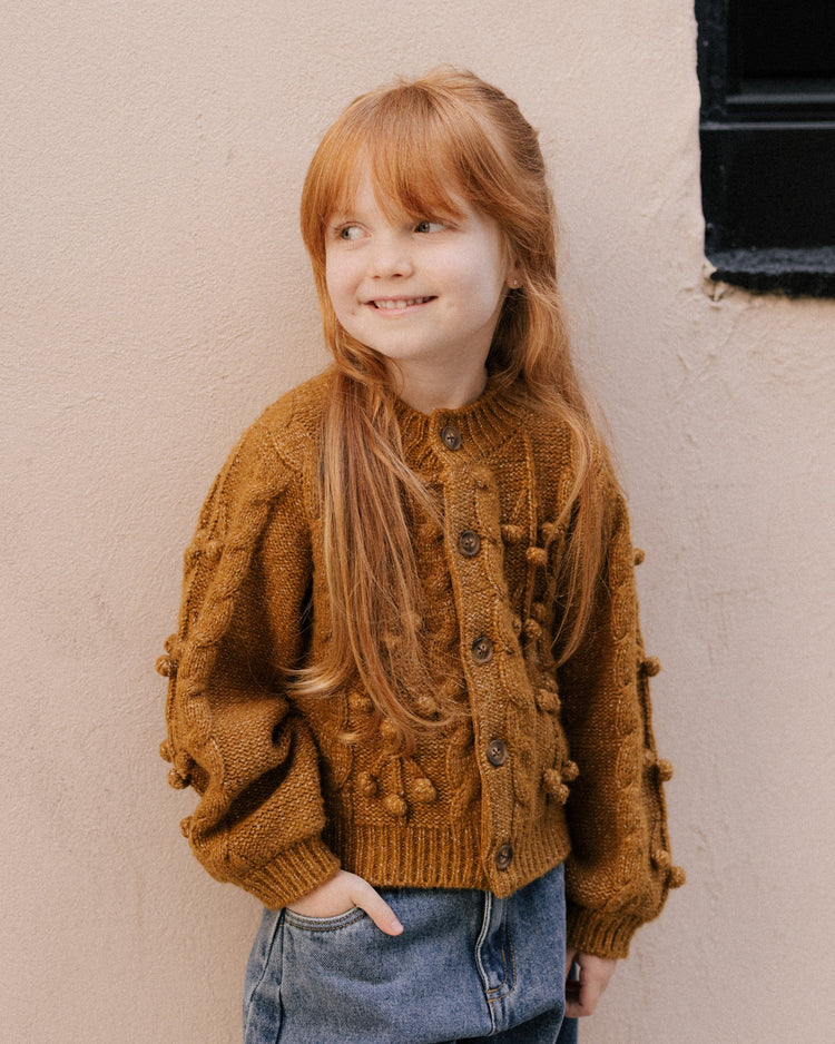 Bobble Cardigan | Golden | Rylee & Cru