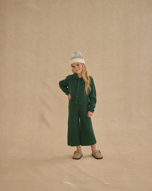 Knit Wide Leg Pant | Green | Rylee & Cru