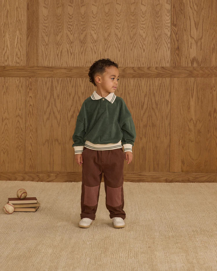 Collared Sweatshirt | Green | Rylee & Cru