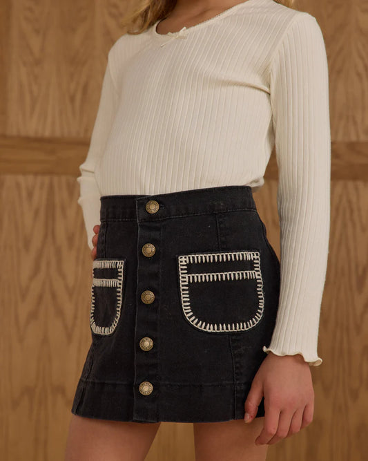 Ribbed Long Sleeve | Ivory | Rylee & Cru