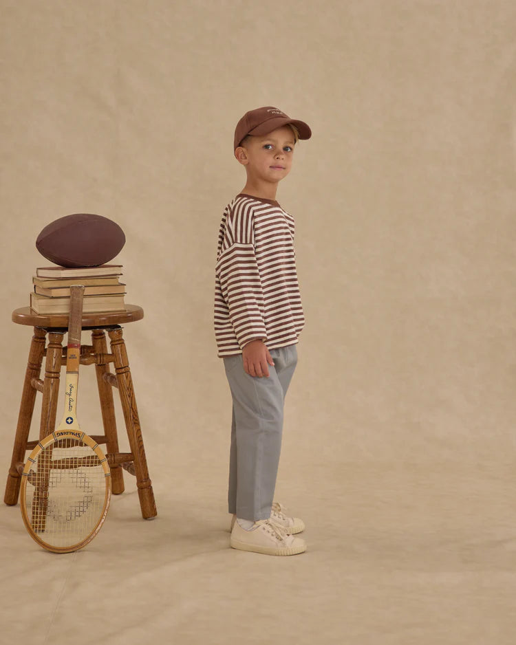 Camden Long Sleeve Tee | Brown Stripe | Rylee Cru