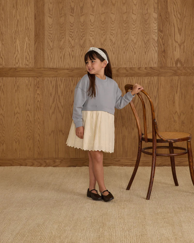 Sweatshirt Dress | Dusty Blue | Rylee & Cru