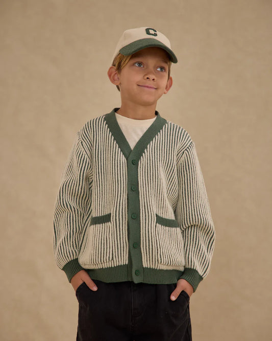 Haywood Cardigan | Green Stripe | Rylee & Cru