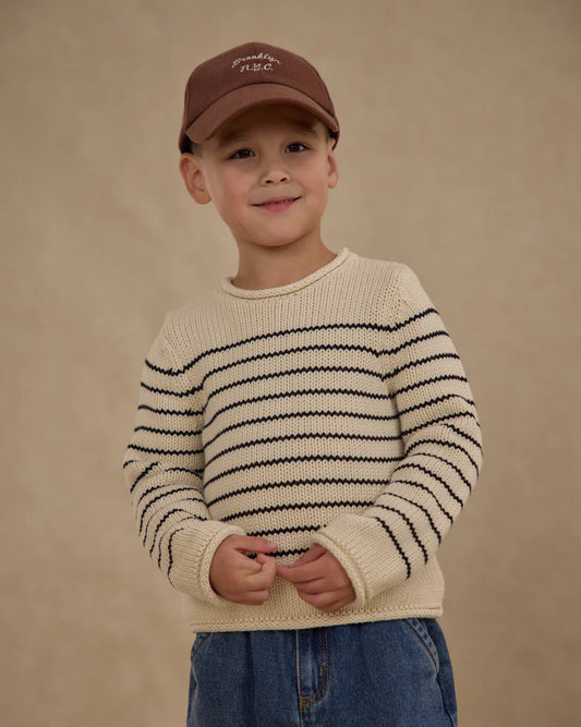 Jacques Sweater | Black Stripe | Rylee & Cru