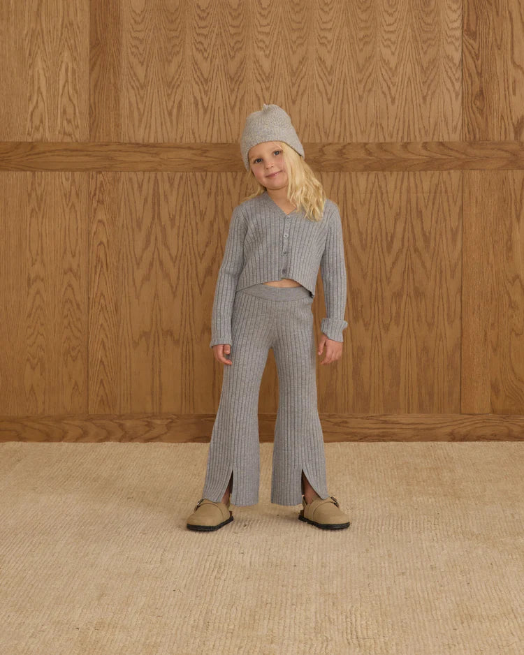 Flare Knit Pant | Dusty Blue | Rylee & Cru