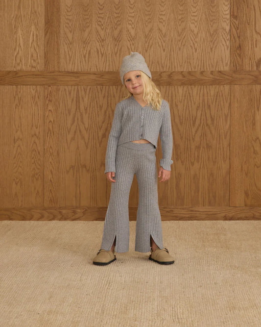 Flare Knit Pant | Dusty Blue | Rylee & Cru