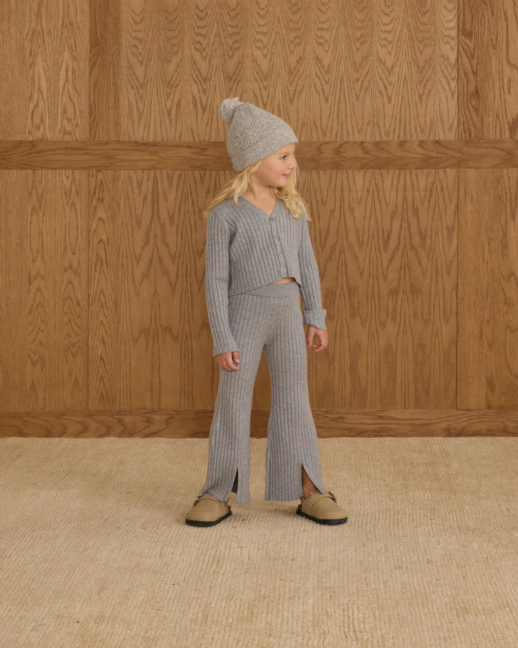 Flare Knit Pant | Dusty Blue | Rylee & Cru