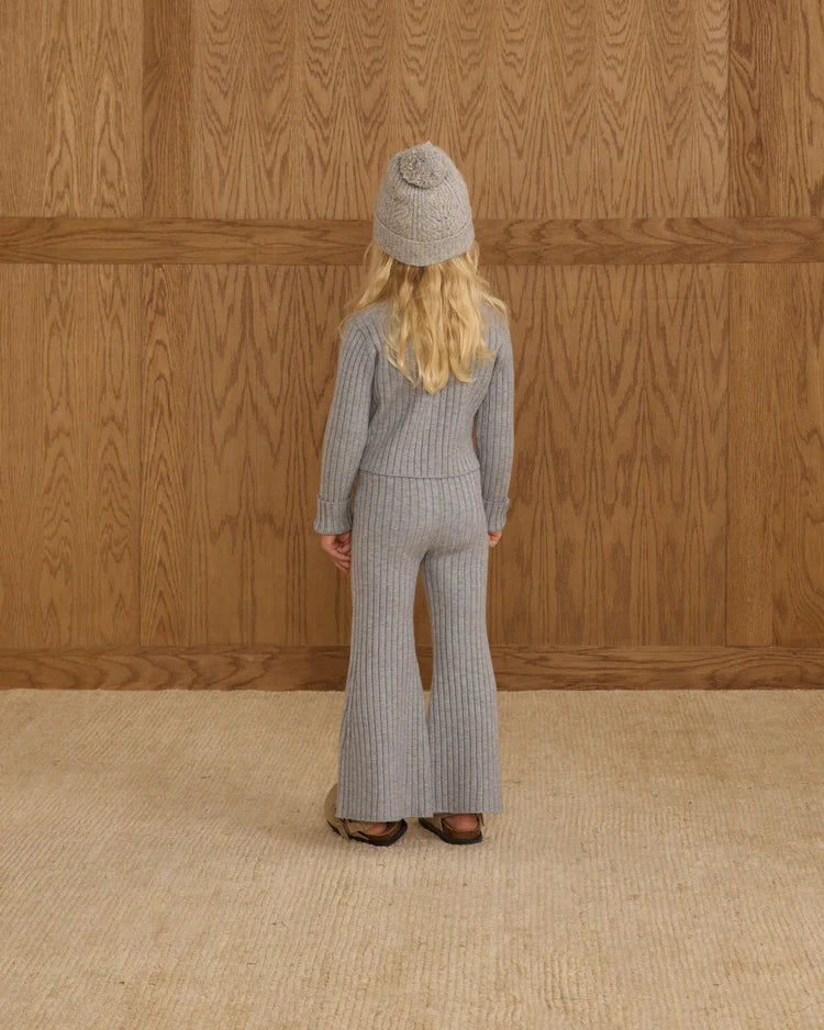 Long Sleeve Knit Button Top | Dusty Blue | Rylee & Cru