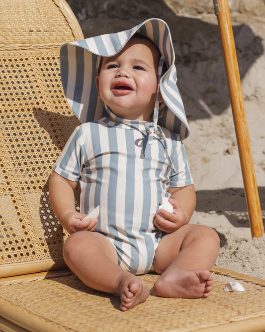Floppy Swim Hat | Green Stripe | Rylee & Cru