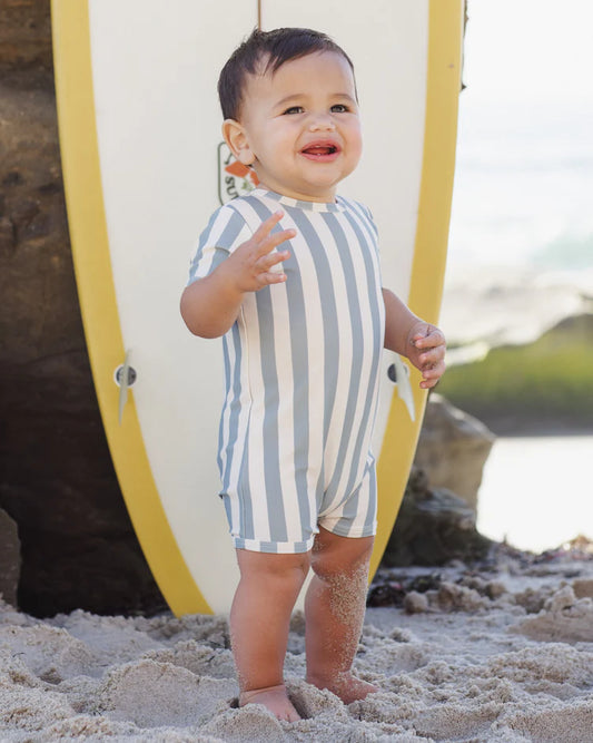 Shorty One-Piece | Green Stripe | Rylee & Cru