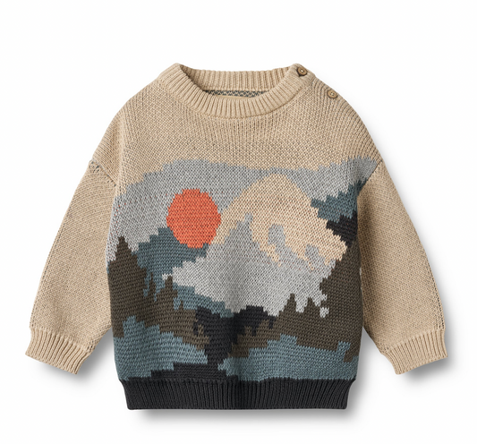 Jaquard Pullover William | Warm Sand | Wheat Clothing