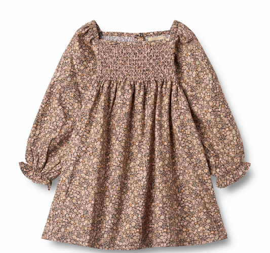Long Sleeve Bella Dress | Black Sea Garden | Wheat Clothing