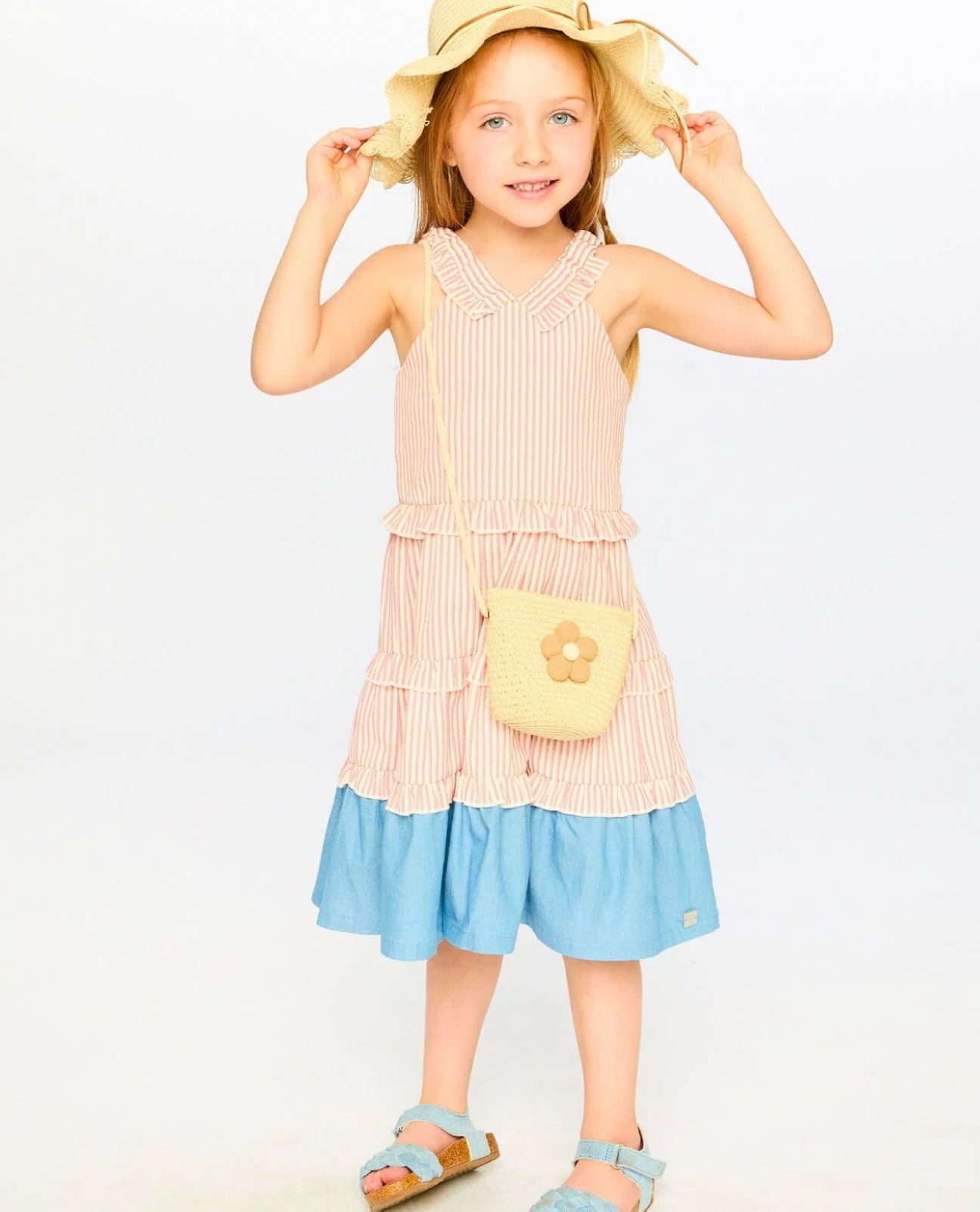 Flower Straw Purse | Beige | Deux Par Deux