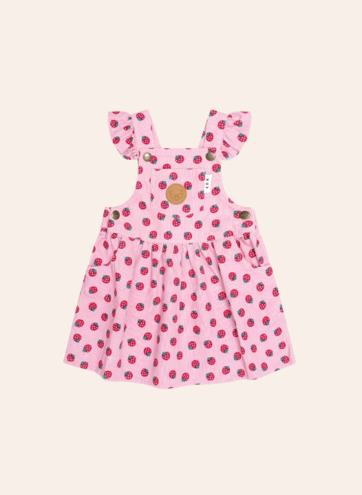 Pinafore Dress | Strawberry | Hux Baby