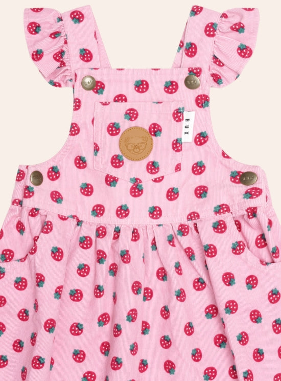 Pinafore Dress | Strawberry | Hux Baby