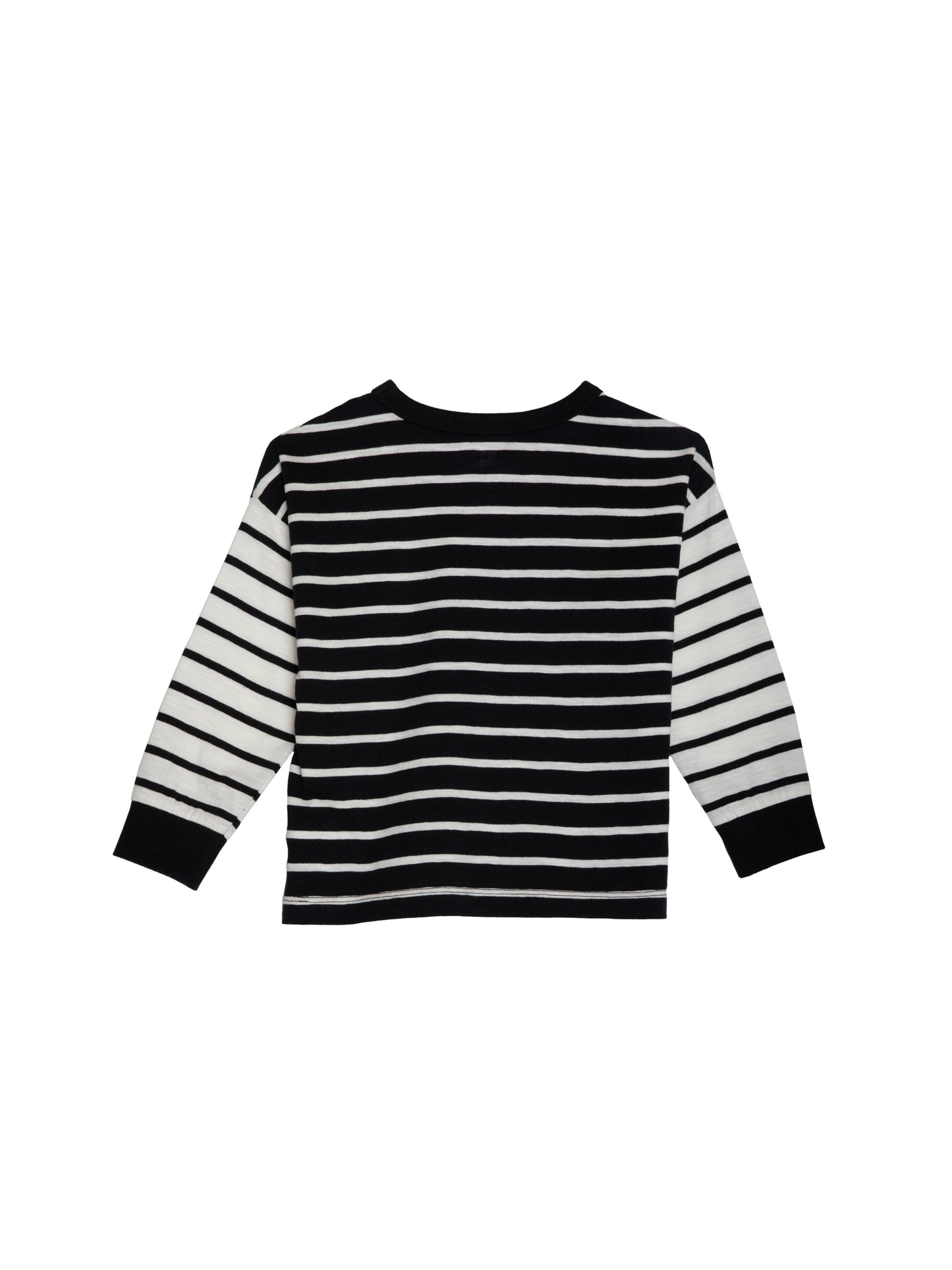 LS Contrast Stripe Tee | Anthracite | Rise Little Earthlings