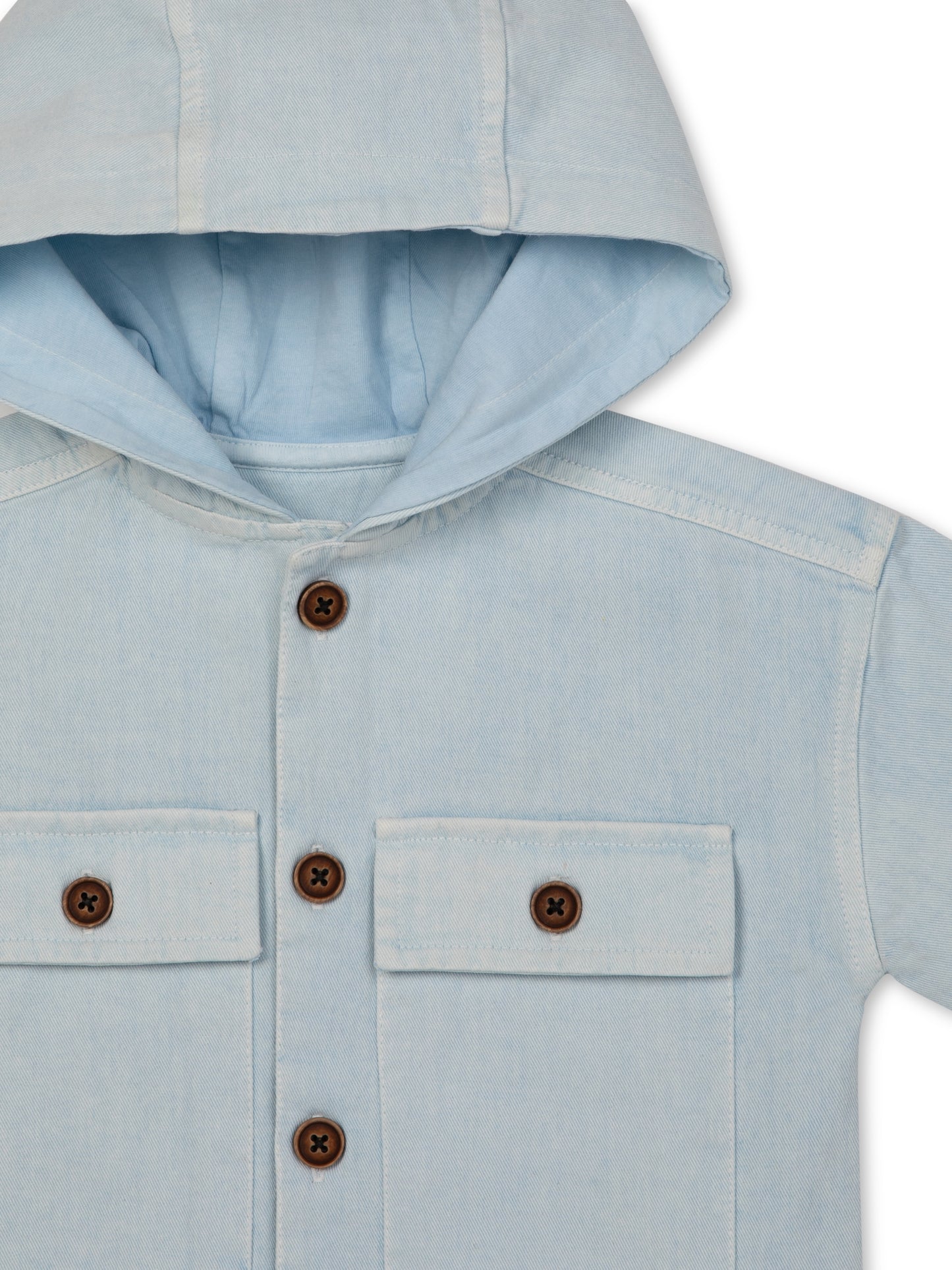 Hooded Jacket | Light Blue  | Rise Little Earthlings