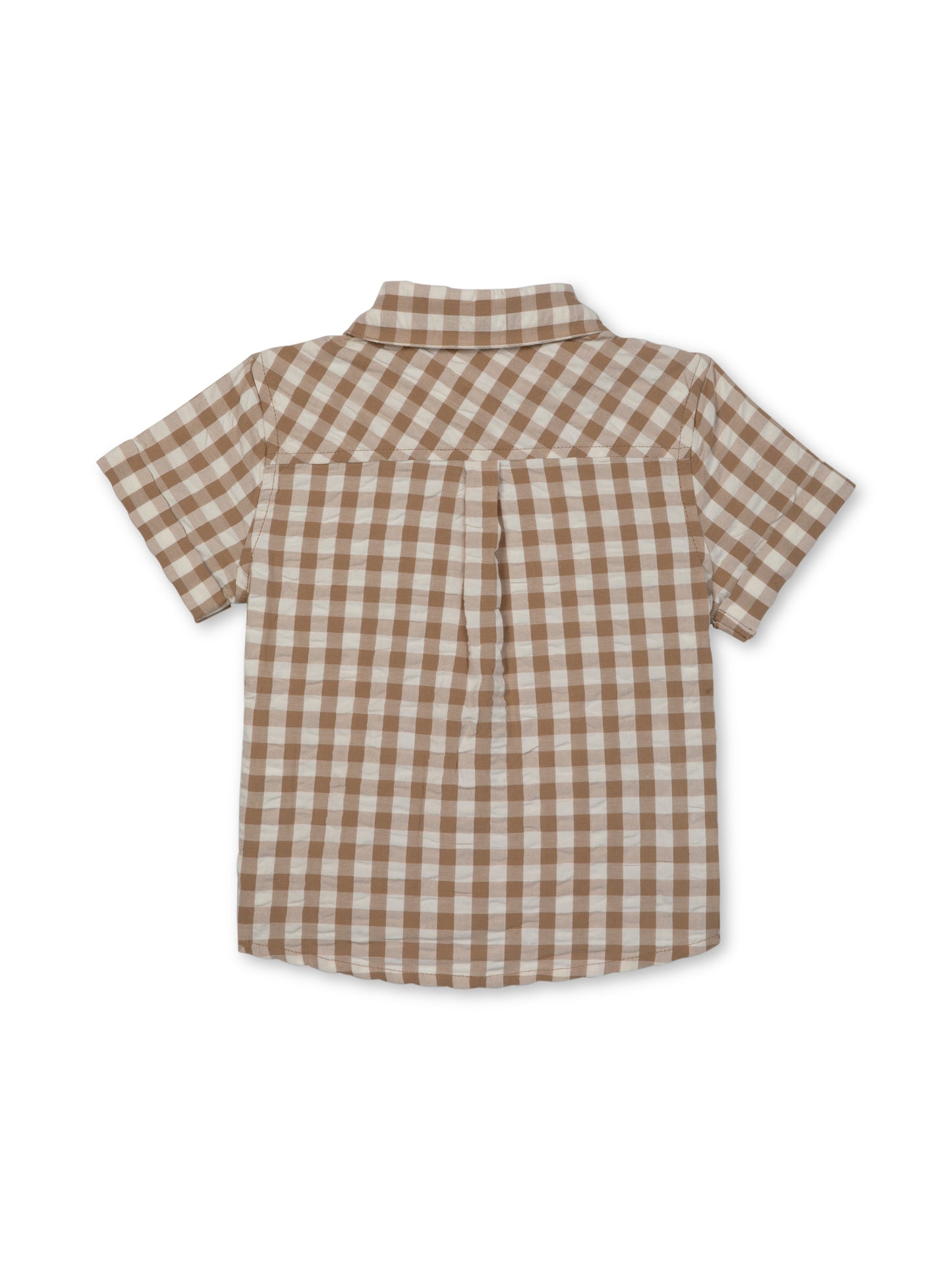 Woven Top | Tan Gingham | Rise Little Earthlings