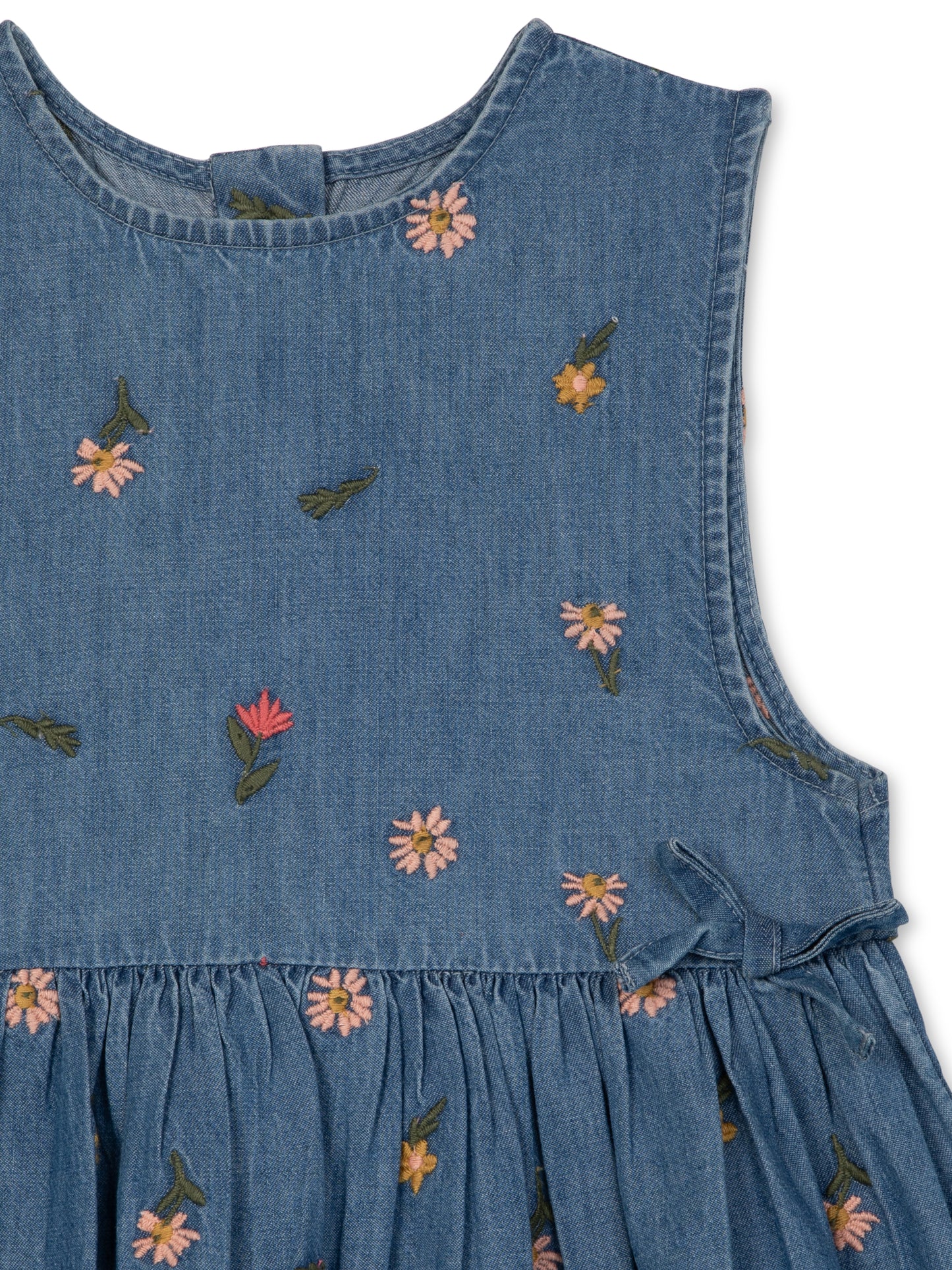 Sleeveless Swig Dress | Chambray | Rise Little Earthlings