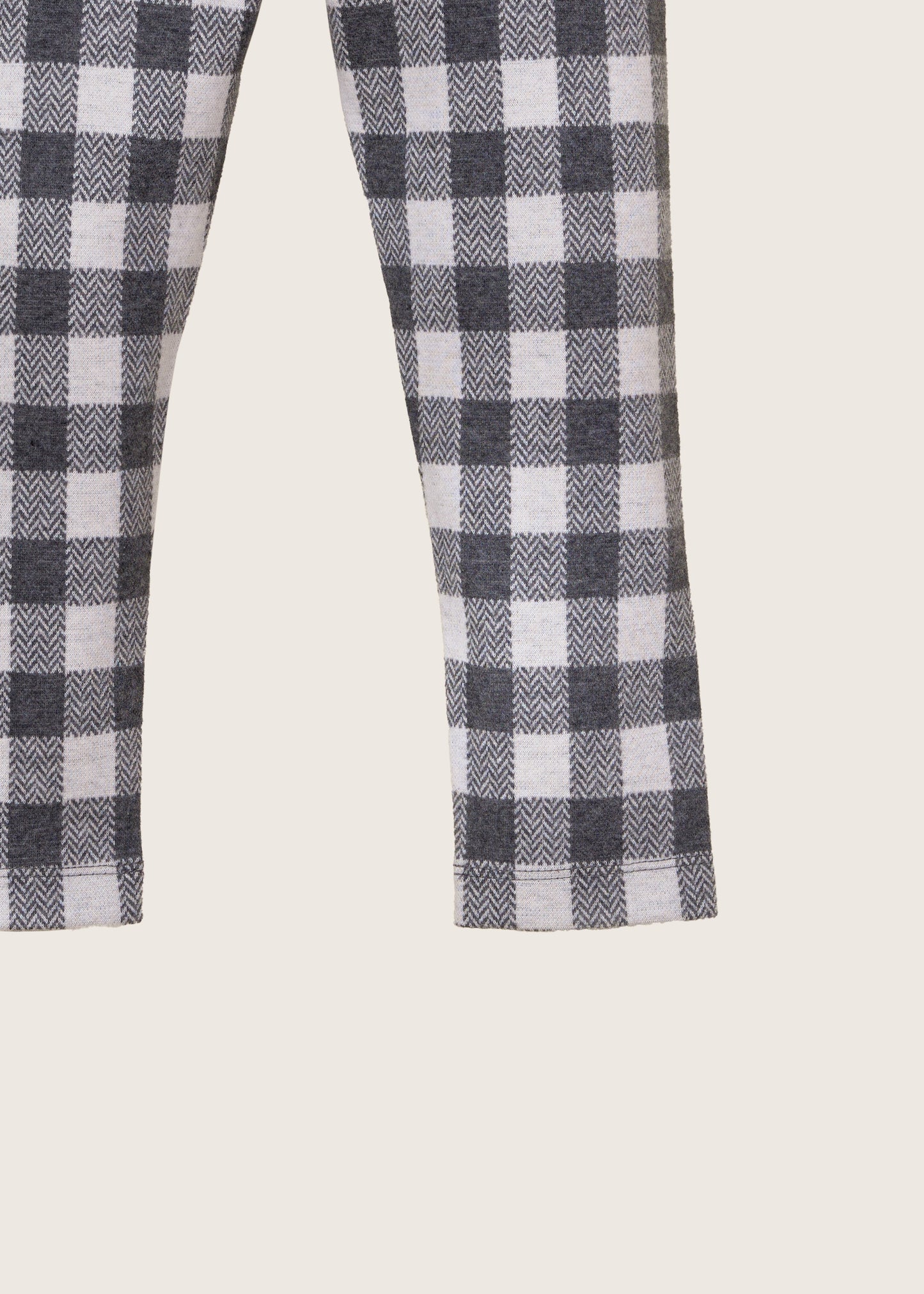 Brushed Legging | Anthracite Gingham | Rise Little Earthlings