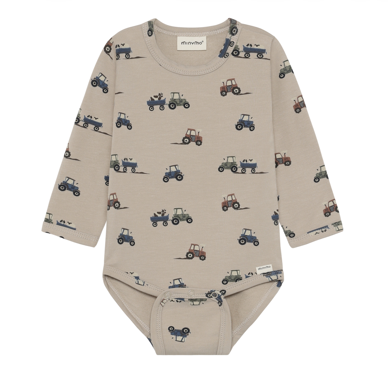 Long Sleeve Body Suit | Tractors | Minymo