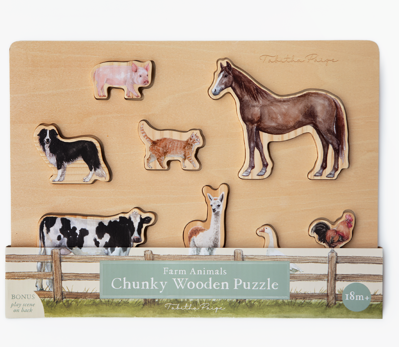 Farm Animals Chunky Wooden Puzzle