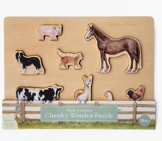 Farm Animals Chunky Wooden Puzzle