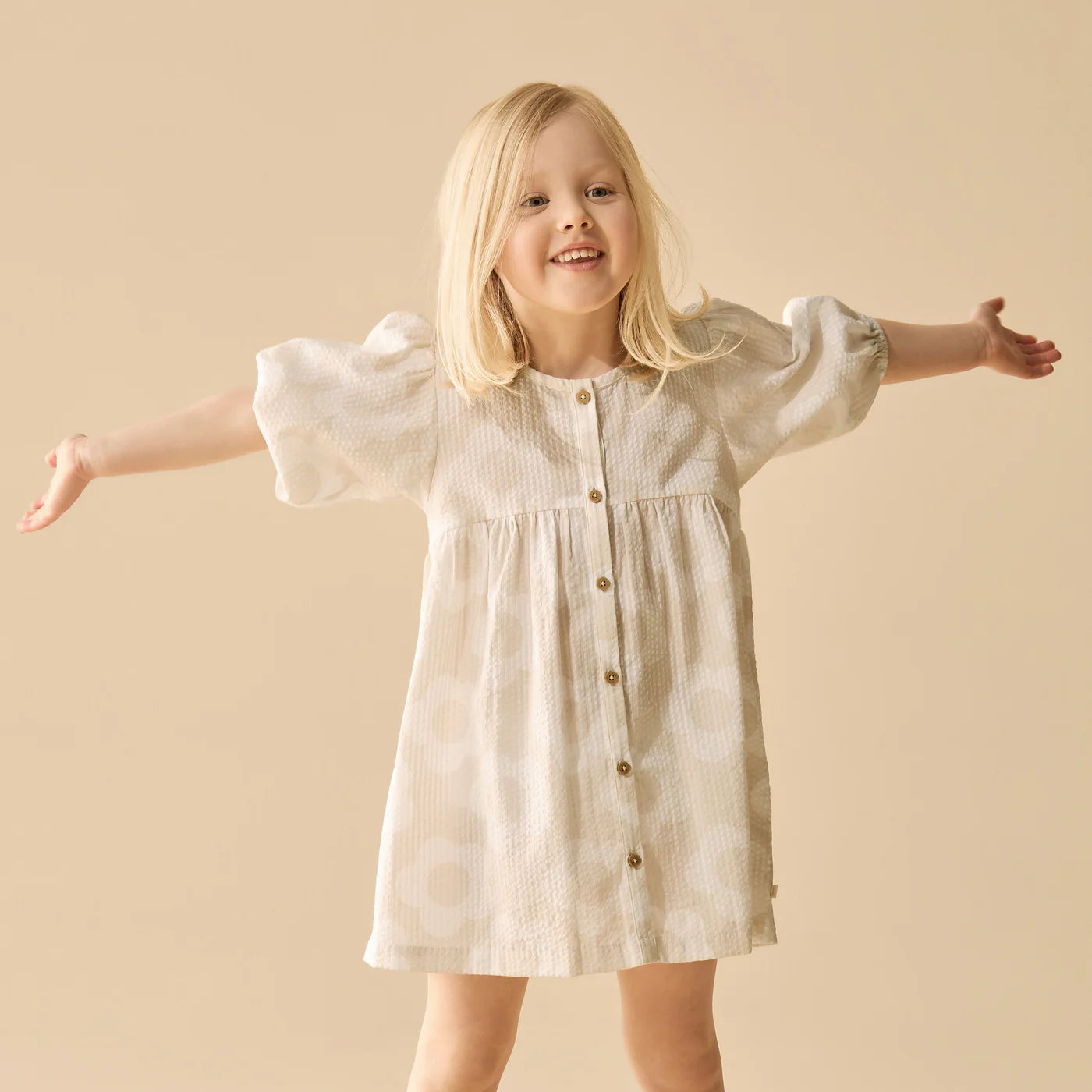 Daisy Bloom Organic Button Dress | Wilson + Frenchy
