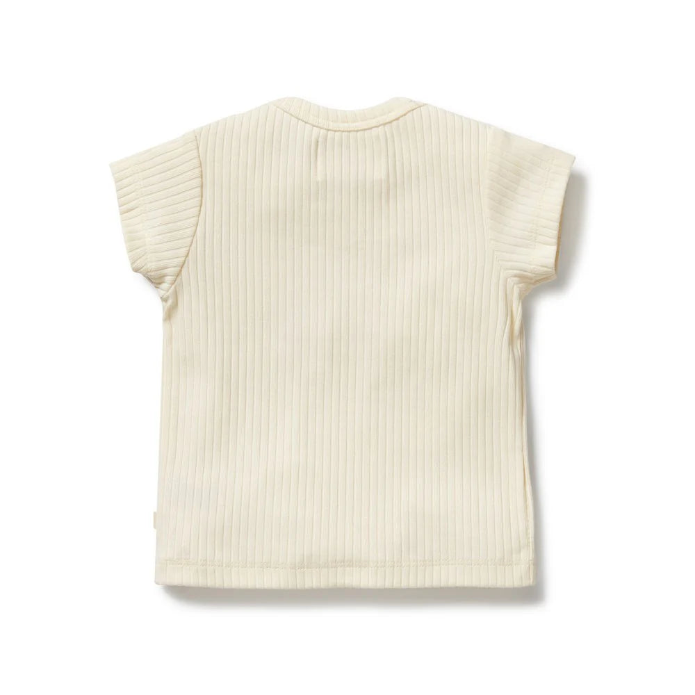 Lemon Leaf Embroidered Organic Tee | Wilson + Frenchy