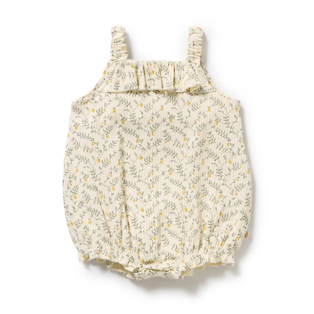 Lemon Leaf Organic Playsuit | Wilson + Frenchy