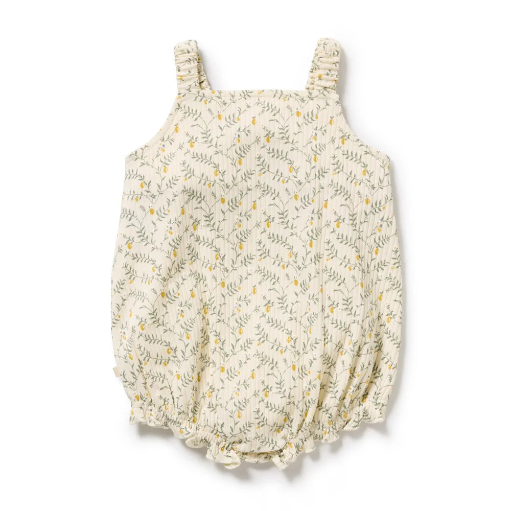 Lemon Leaf Organic Playsuit | Wilson + Frenchy