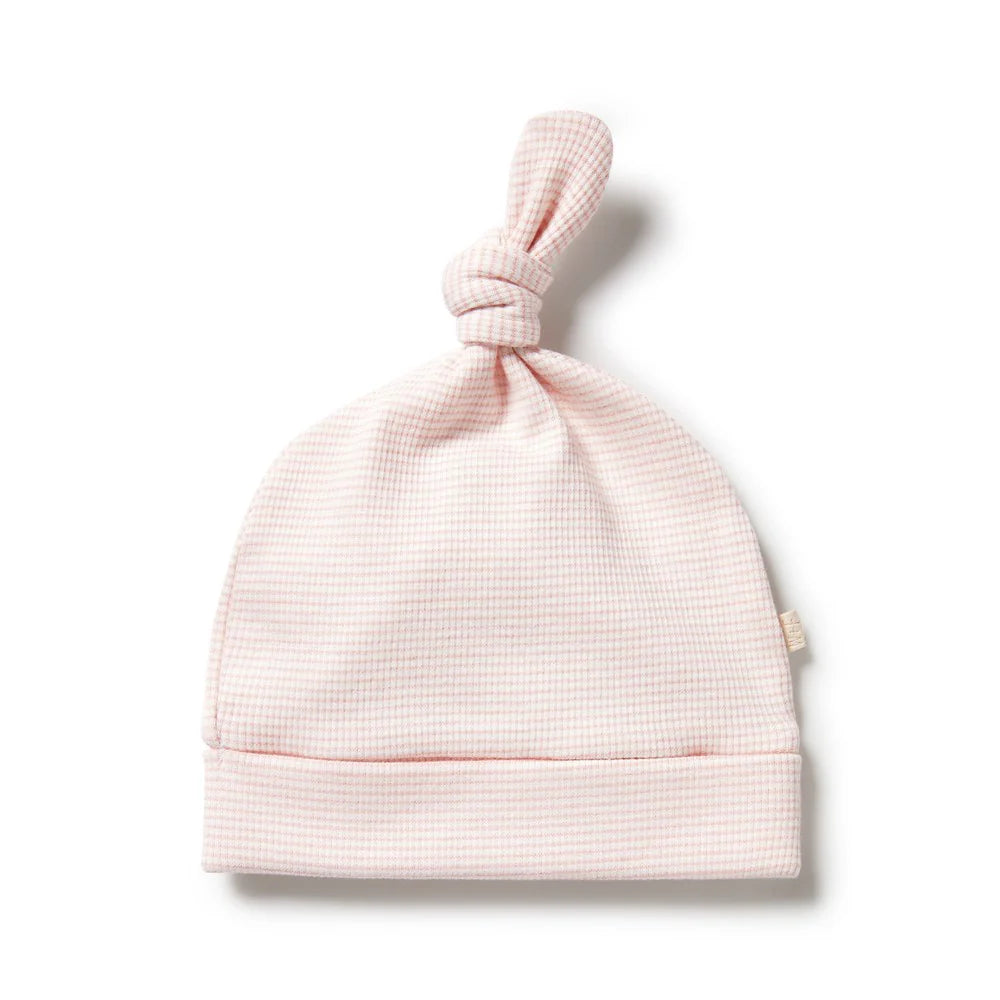 Organic Stripe Rib Knot Hat | Cantaloupe | Wilson + Frenchy