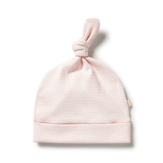 Organic Stripe Rib Knot Hat | Cantaloupe | Wilson + Frenchy
