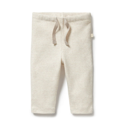 Organic Stripe Rib Legging | Oatmeal | Wilson + Frenchy