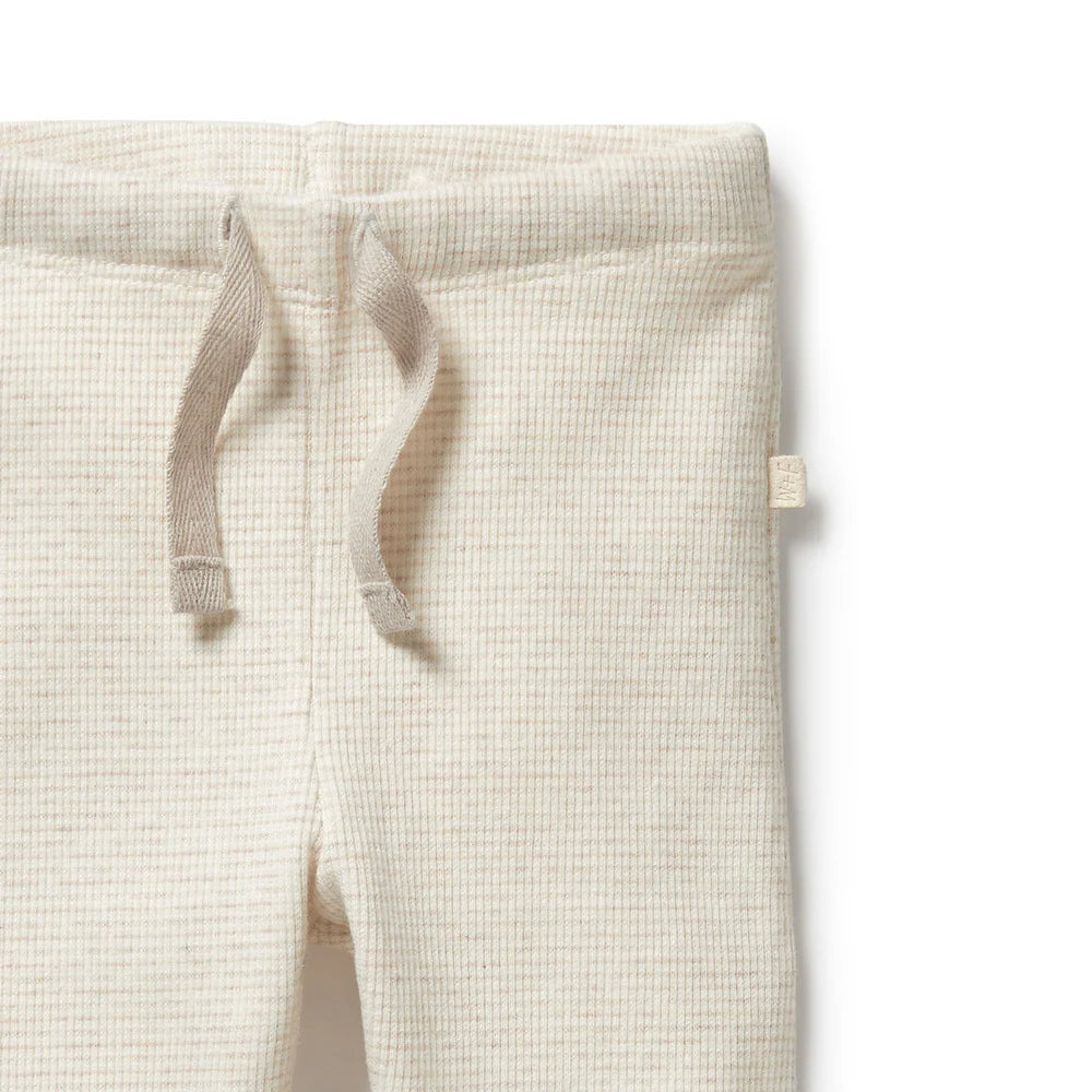 Organic Stripe Rib Legging | Oatmeal | Wilson + Frenchy