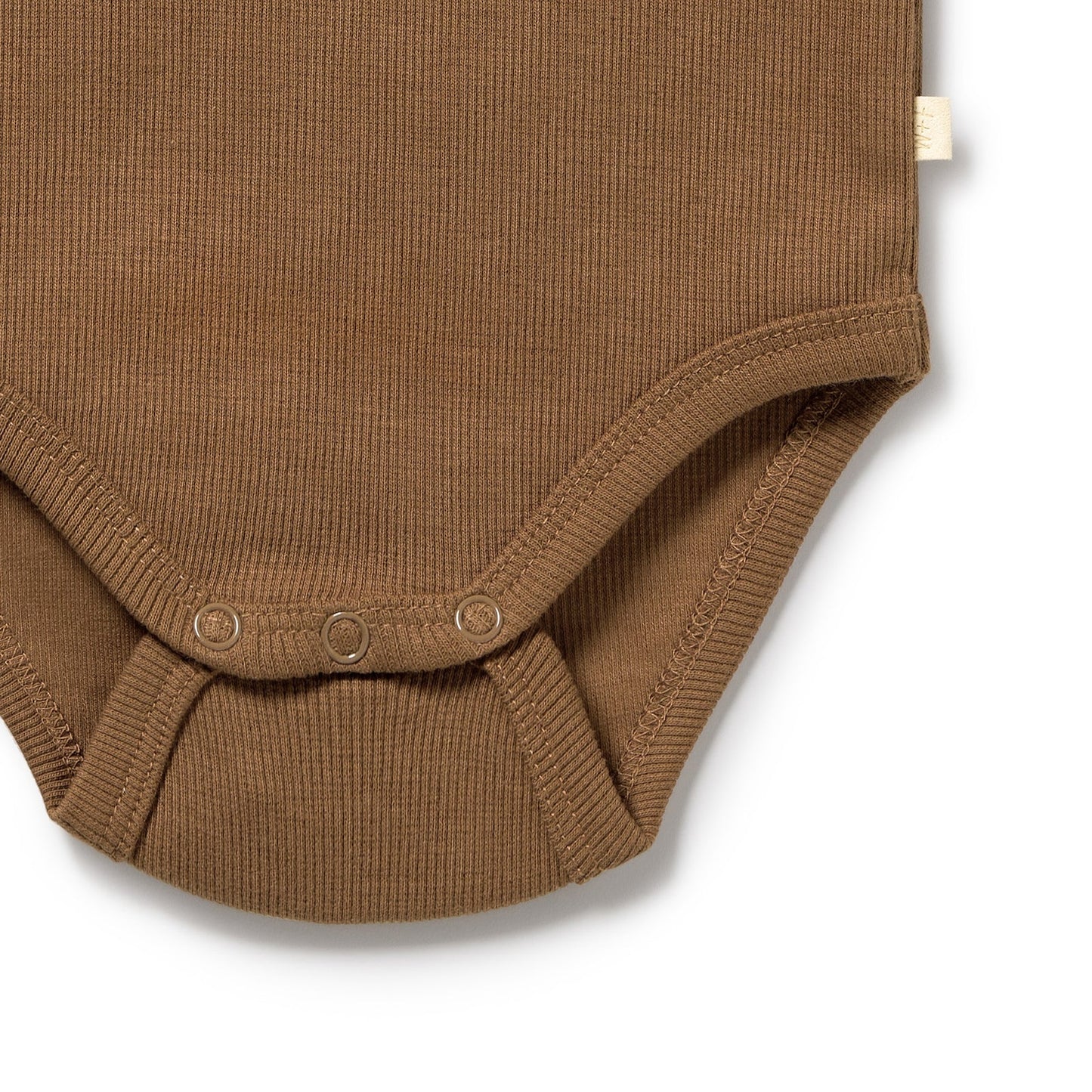 Organic Ribbed Longsleeve Bodysuit | Nutmeg | Wilson & Frenchy