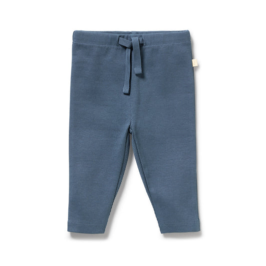 Organic Ribbed Legging | Twilight Blue | Wilson & Frenchy