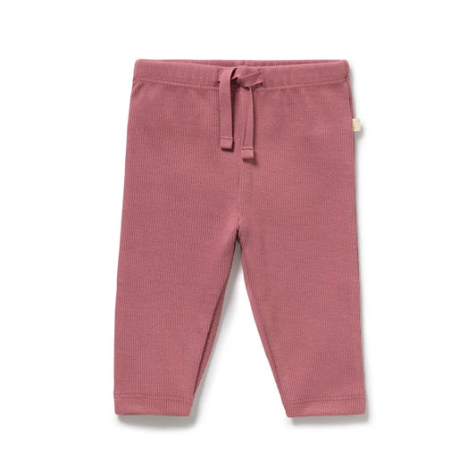 Organic Ribbed Legging | Plum | Wilson & Frenchy