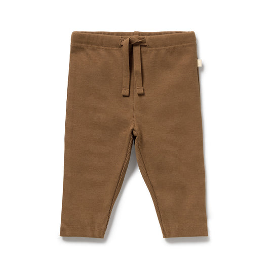 Organic Ribbed Legging | Nutmeg | Wilson & Frenchy