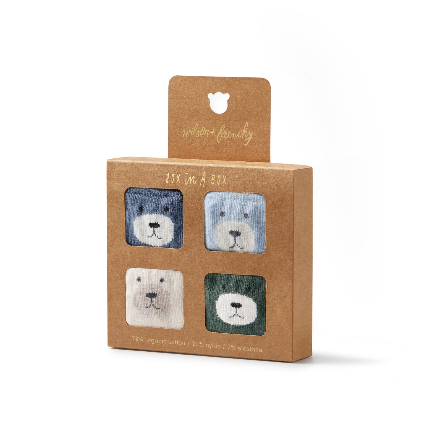 Organic 4 Pack Baby Socks | Moss, Buttermilk, Storm Blue, Twilight Blue | Wilson + Frenchy