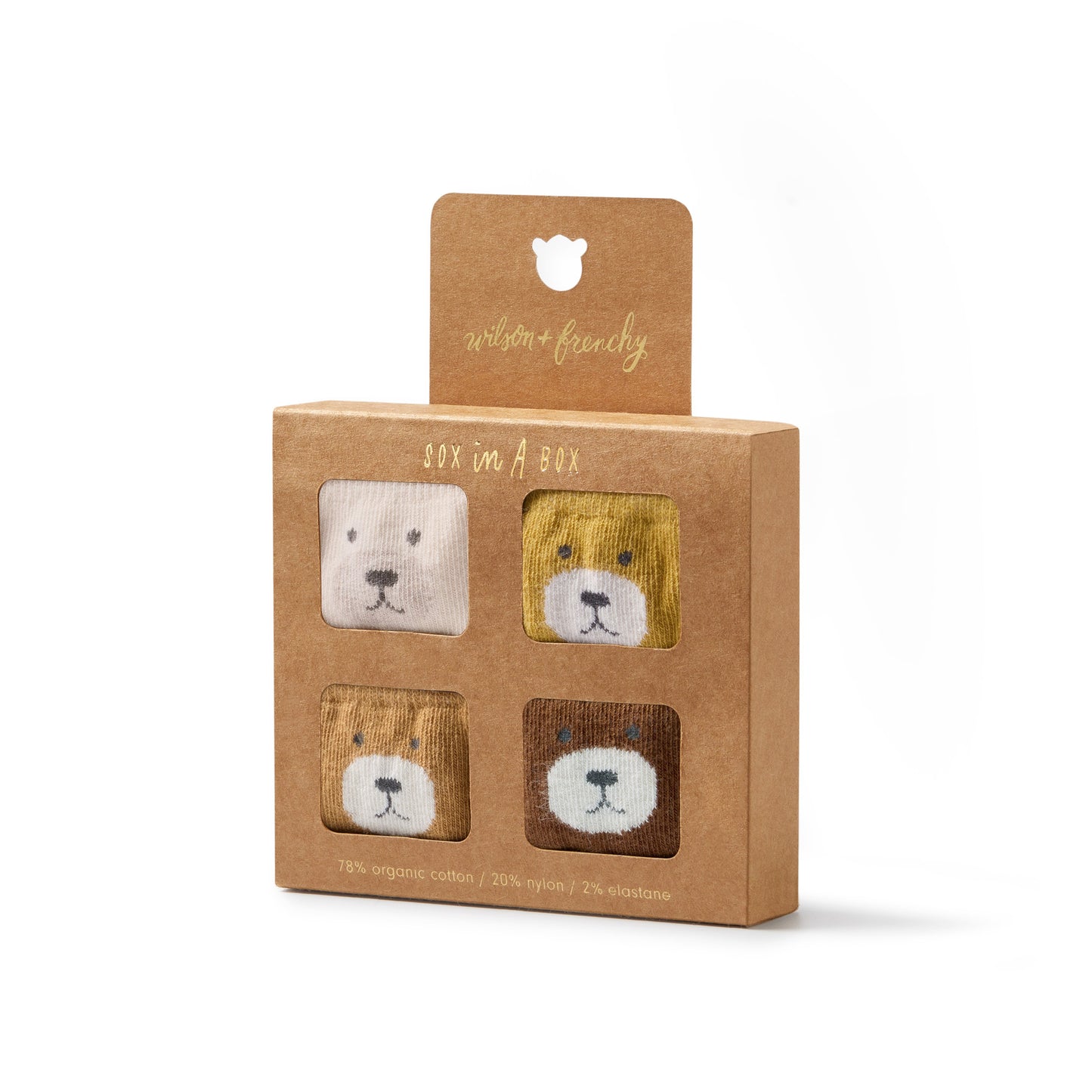 Organic 4 Pack Baby Socks | Ochre, Twig, Buttermilk, Nutmeg | Wilson + Frenchy