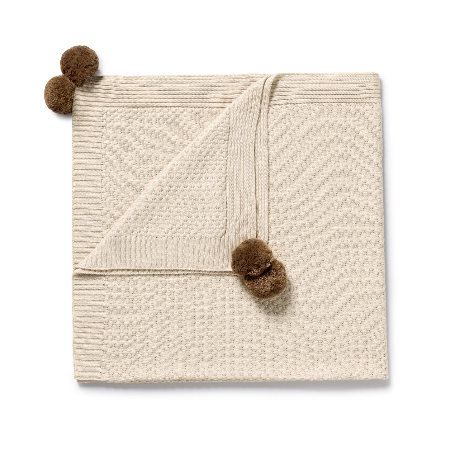 Organic Knitted Bubble Blanket | Cream | Wilson & Frenchy